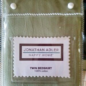 Jonathan Adler Twin Bedskirt Sage Green